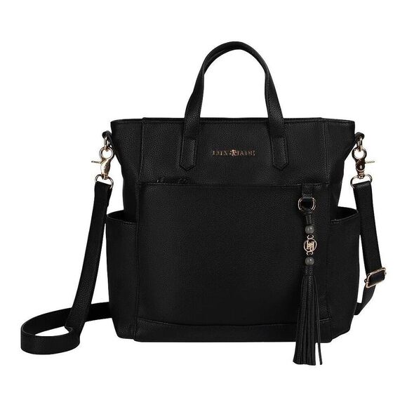 lily jade Handbags - Lily Jade Brittany Convertible Tote Diaper Bag Black Vegan Leather Tassel Travel